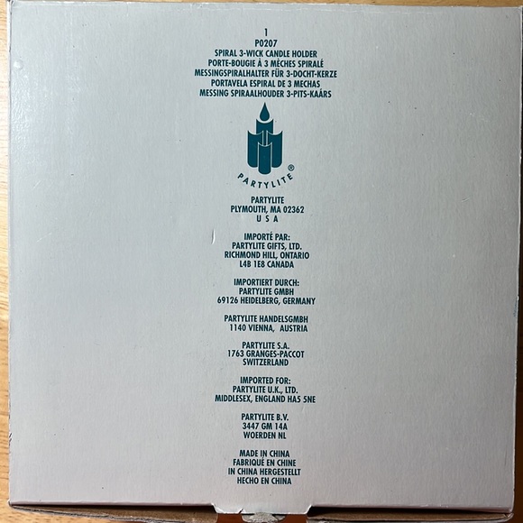 Retired PartyLite Spiral 3-wick candle holder. - Picture 4 of 4